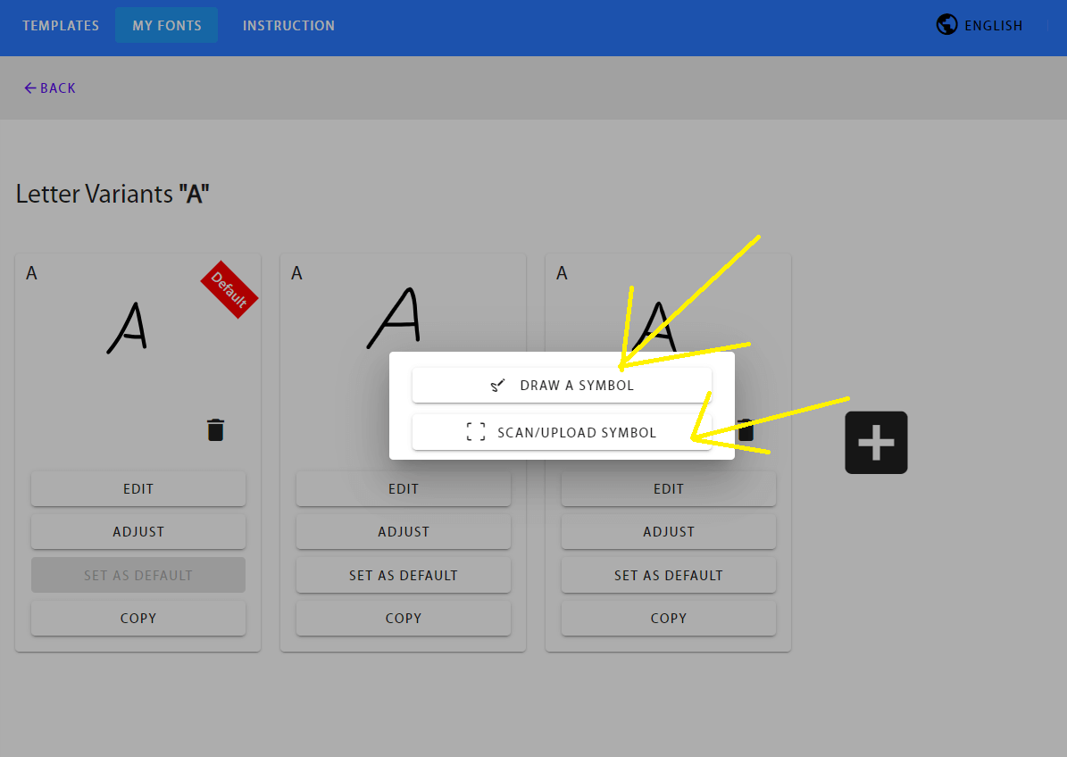Alternativamente, adicione-os através do editor ou escanear um personagem ao mesmo tempo